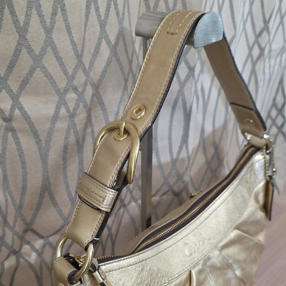 Coach 2009 Metallic Gold Shoulder Bag - Picture 4 of 12